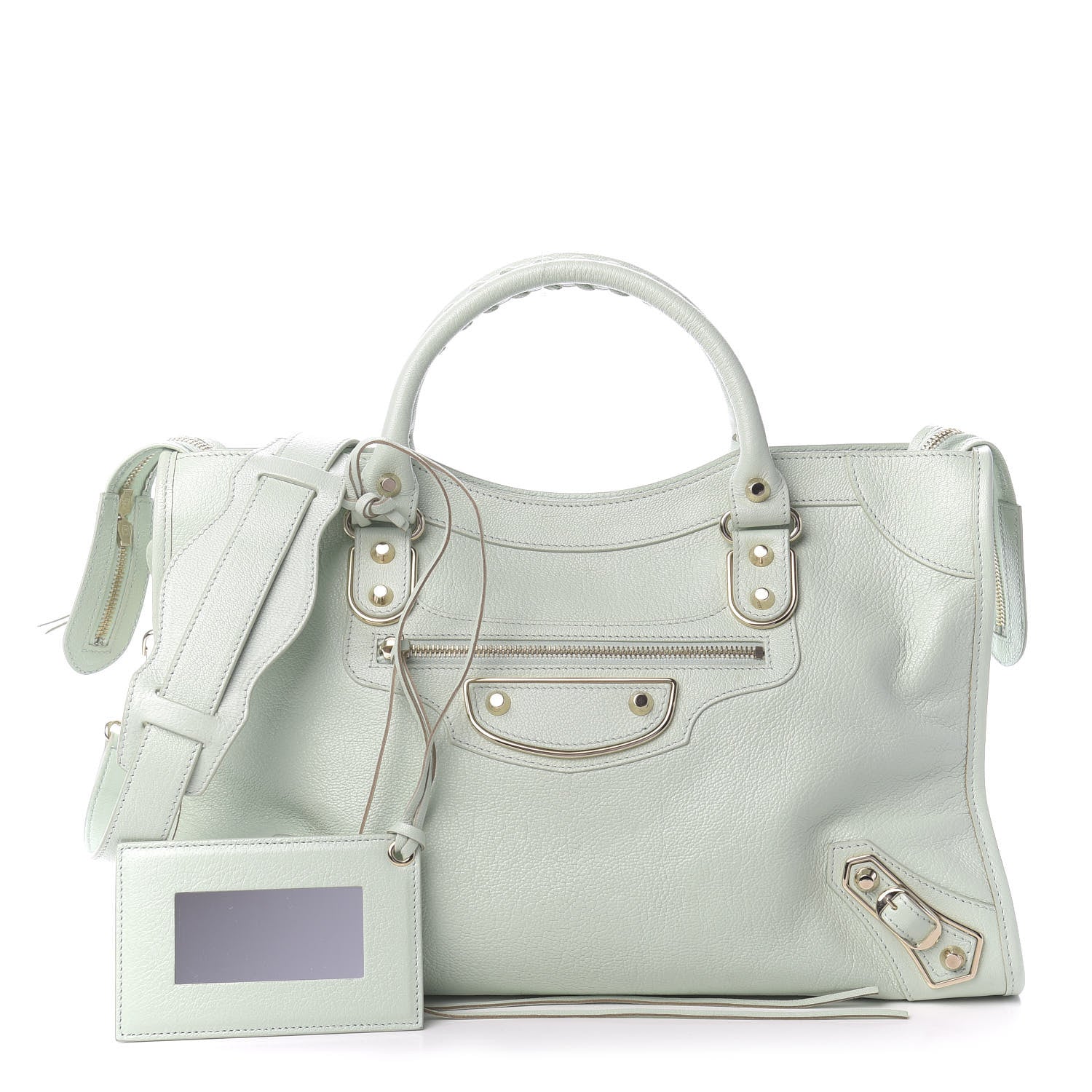 Balenciaga Chevre Gold Metallic Edge Hardware City Vert Anis 1 of 10