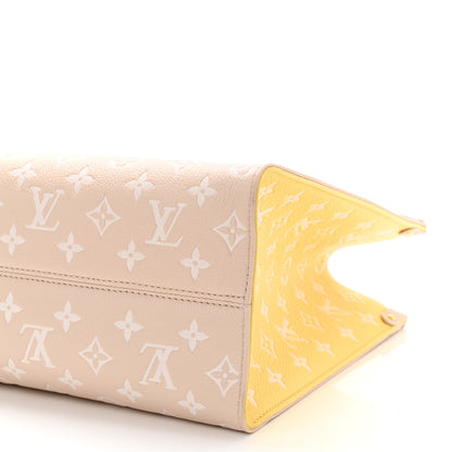 Louis Vuitton Empreinte Monogram Spring In The City Onthego MM Beige Pink Yellow 9 of 9