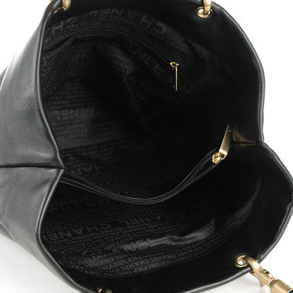 Chanel Deerskin CC Tote Black 6 of 8