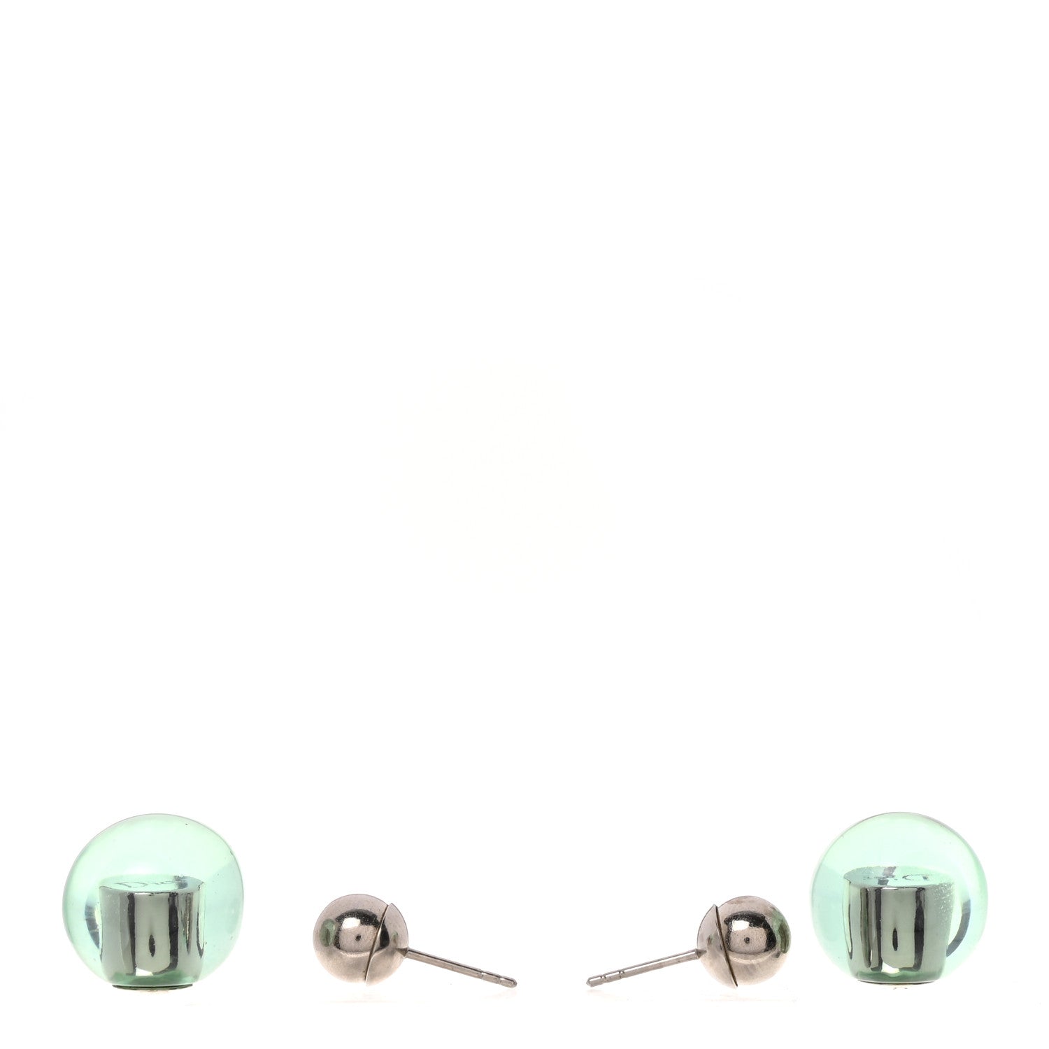 Christian Dior Mise En Dior Tribal Logo Earrings Translucent Blue 3 of 4