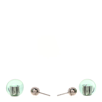 Christian Dior Mise En Dior Tribal Logo Earrings Translucent Blue 3 of 4