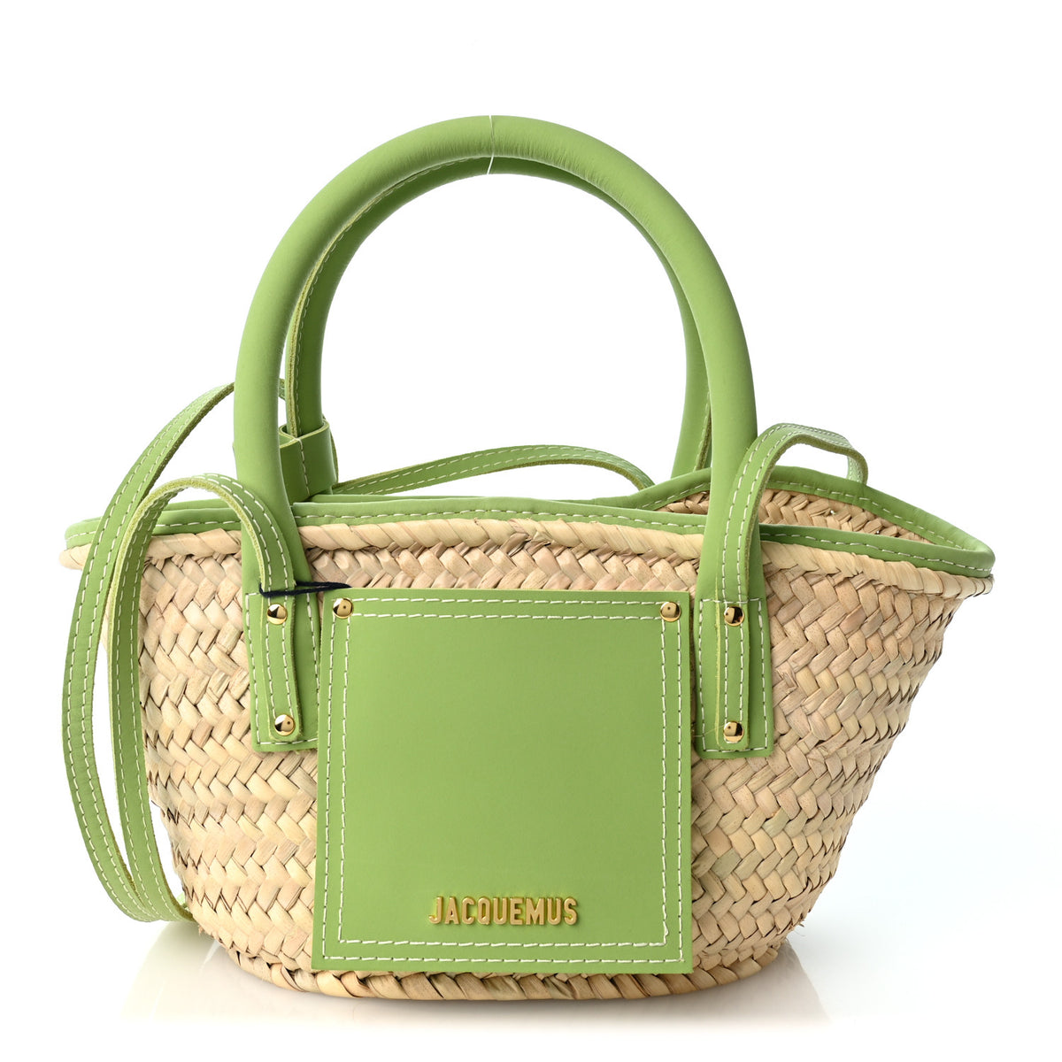 Jacquemus Raffia Suede Le Petit Panier Soli Green 1 of 9