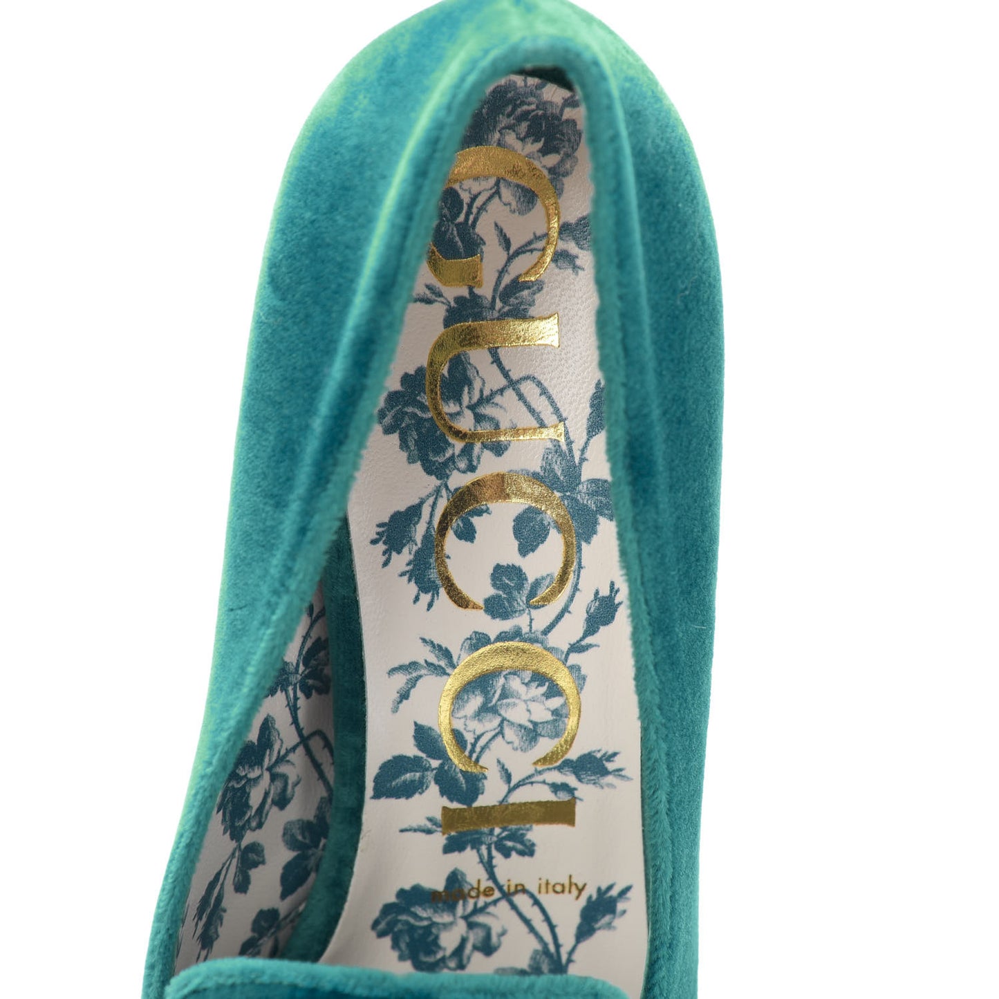 Softy Velvet GG Victoire 55mm Loafer Pumps 38 Pavone