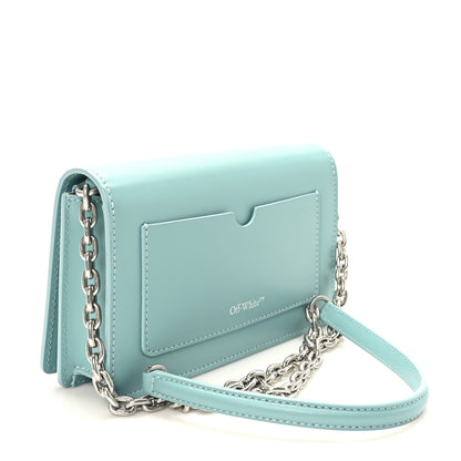 Off-White OFF WHITE Calfskin Jitney 0.5 Shoulder Bag Light Blue 3 of 8