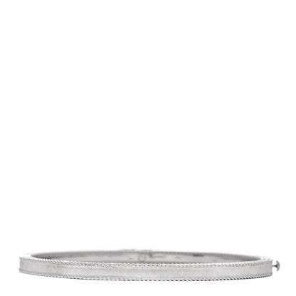 Roberto Coin 18K White Gold Diamond Princess Flower Symphony Flower Charm Bangle Bracelet 2 of 4