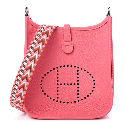 Hermes Taurillon Clemence Allegro Evelyne TPM Rose Azalee Rose Confetti 1 of 4