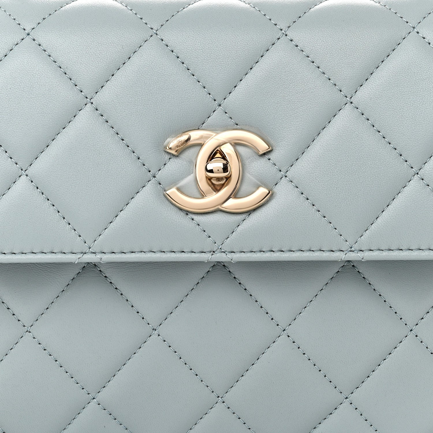 Chanel Lambskin Quilted Small Trendy CC Flap Dual Handle Bag Light Blue 8 of 11