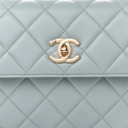 Chanel Lambskin Quilted Small Trendy CC Flap Dual Handle Bag Light Blue 8 of 11