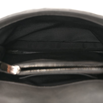 Saint Laurent Sheepskin Matelasse Chevron Monogram Medium College Bag Light Coal 5 of 12