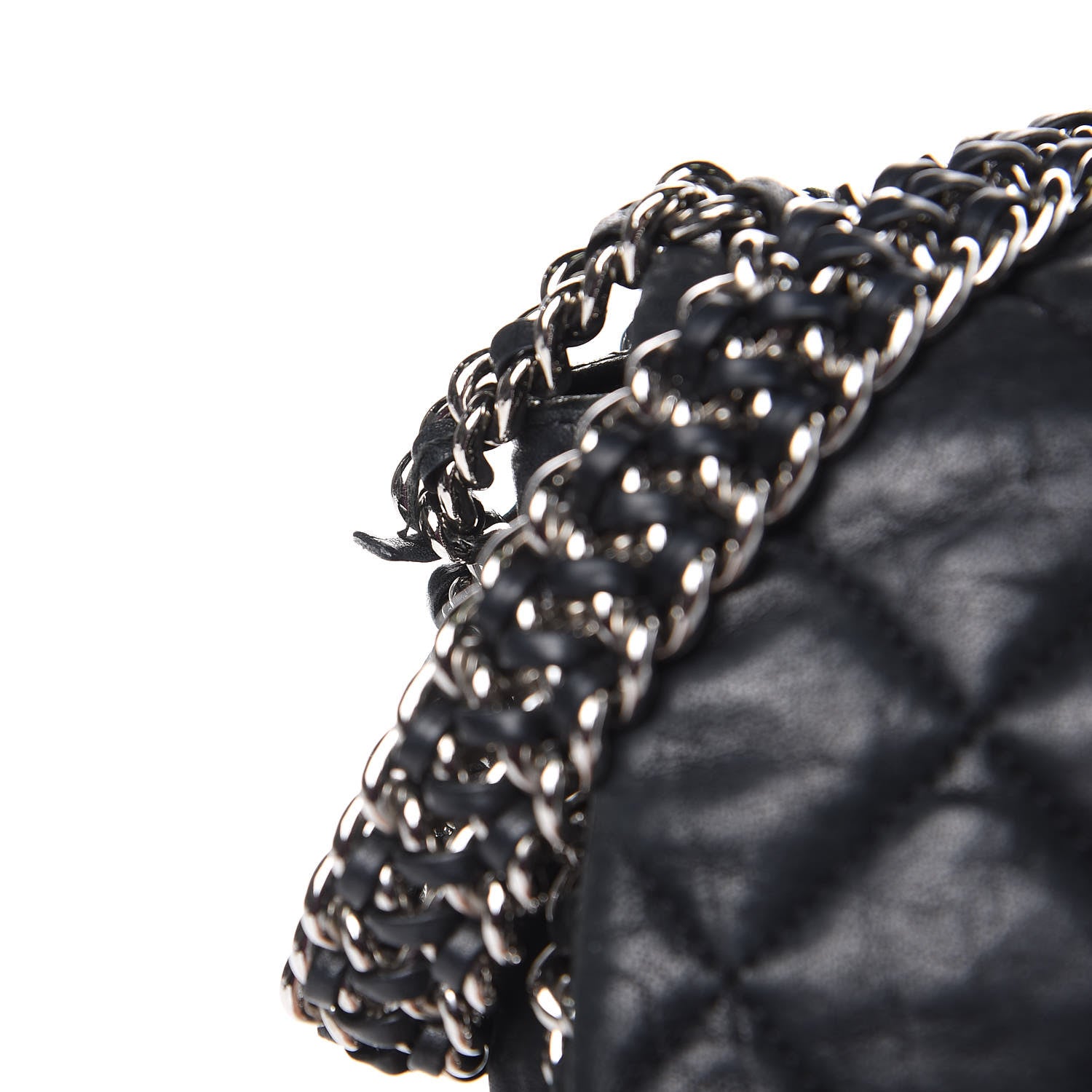 Chanel Washed Lambskin Quilted Maxi Chain Around Flap Black 15 of 19