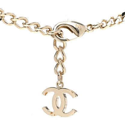 Chanel Crystal Chain CC Link Choker Gold Silver 5 of 6