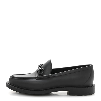 Gucci Rubber Enamel Horsebit Mens Loafers 9 Black 1 of 11