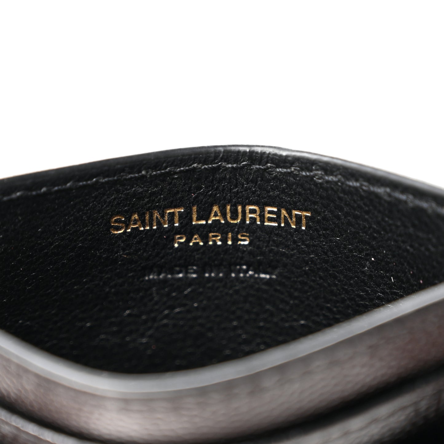 Grain De Poudre Matelasse Chevron Monogram Credit Card Case Black