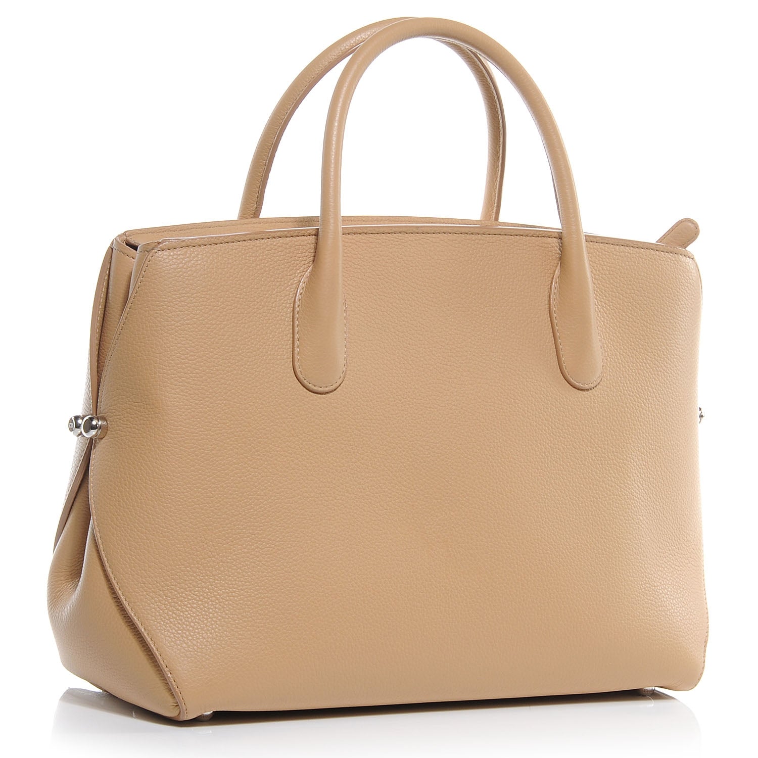 Christian Dior Grained Calfskin Bar Tote Camel 3 of 10