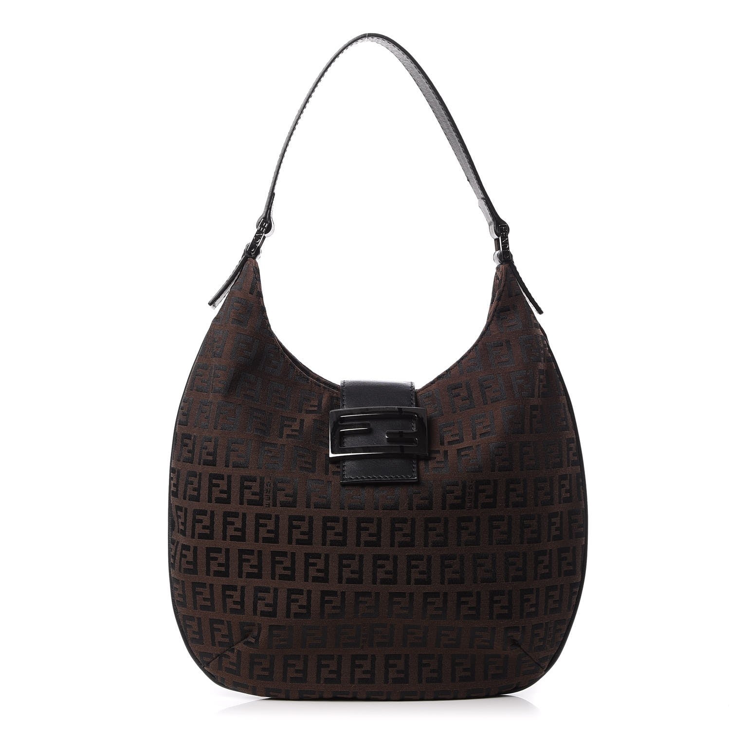 Fendi Zucchino Small Hobo Brown 1 of 7