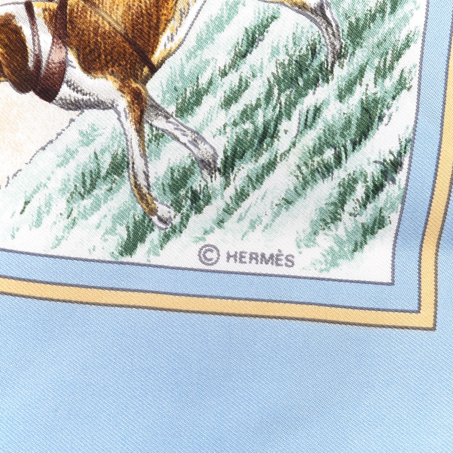 Hermes Silk Auteuil en Mai Scarf 90 4 of 4