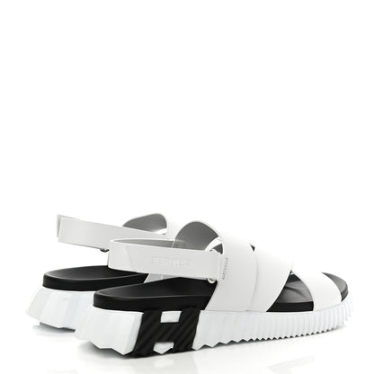Hermes Calfskin Goatskin Mens Electric Sandals 43 White 4 of 10