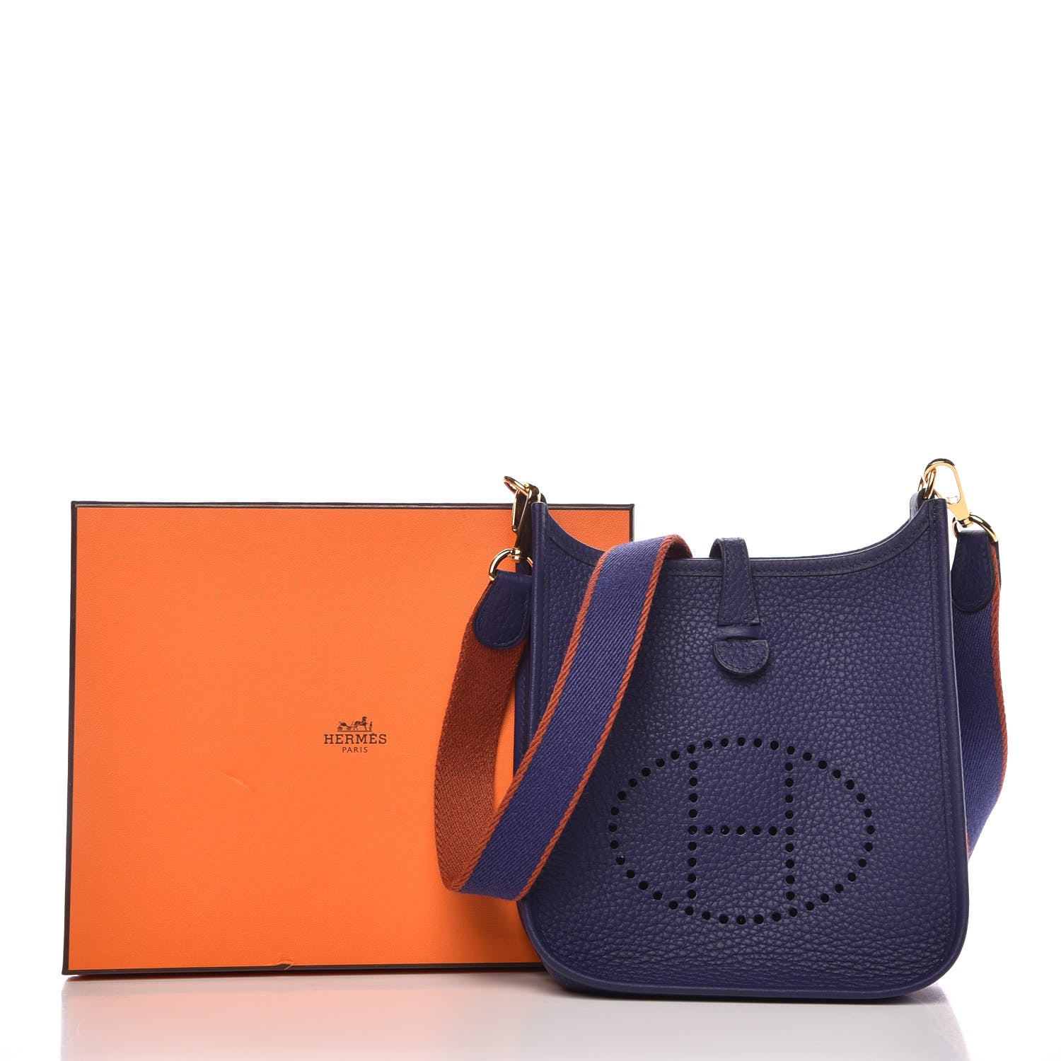 Hermes Taurillon Clemence Amazone Evelyne TPM Bleu Encre 9 of 9