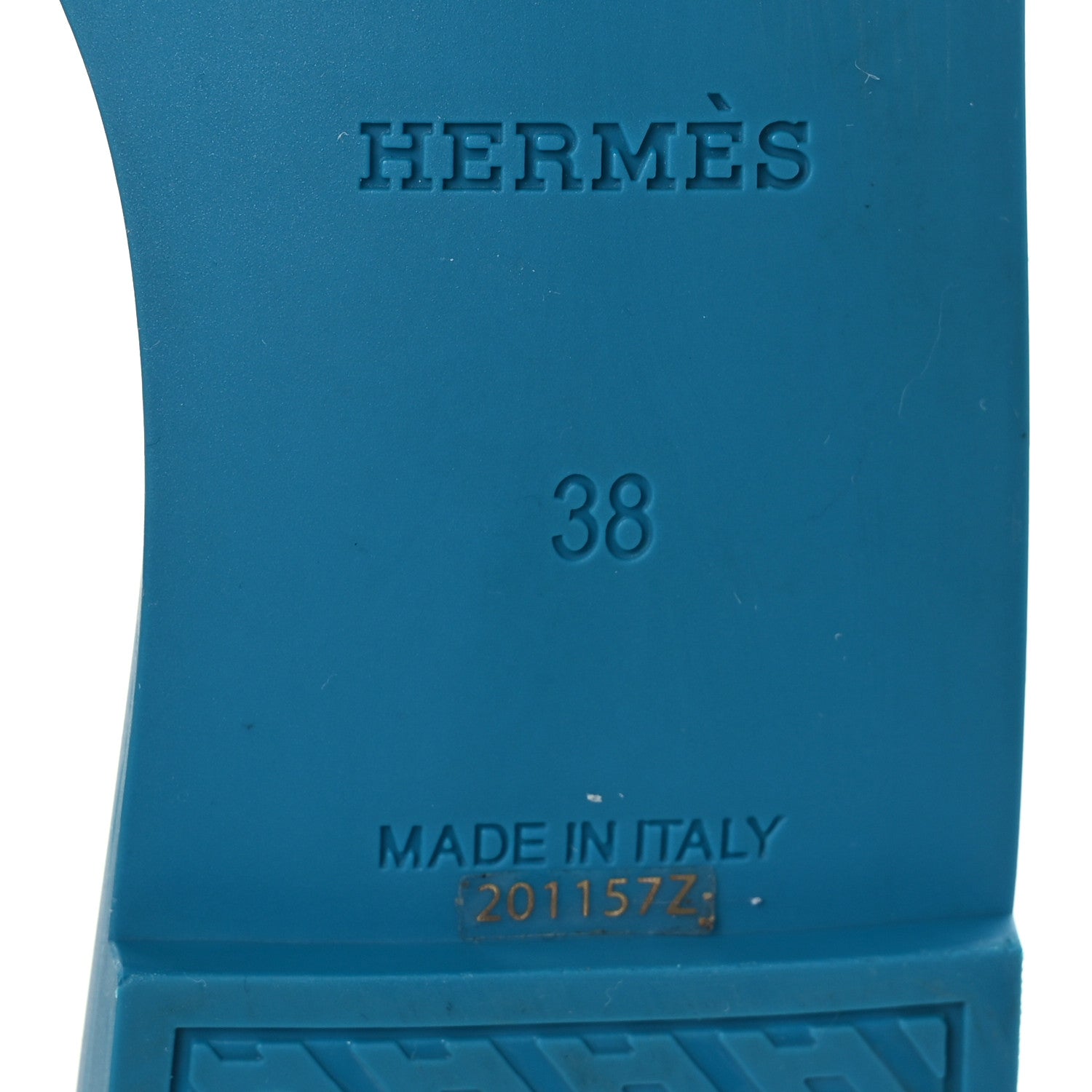 Hermes Rubber Aloha Sandals 38 Bleu Vif 7 of 8