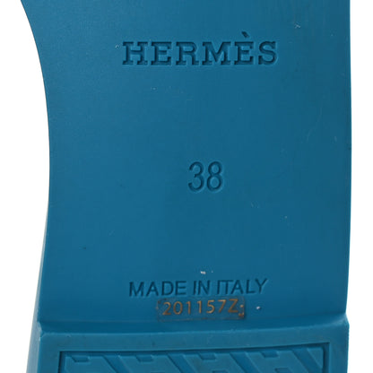 Hermes Rubber Aloha Sandals 38 Bleu Vif 7 of 8