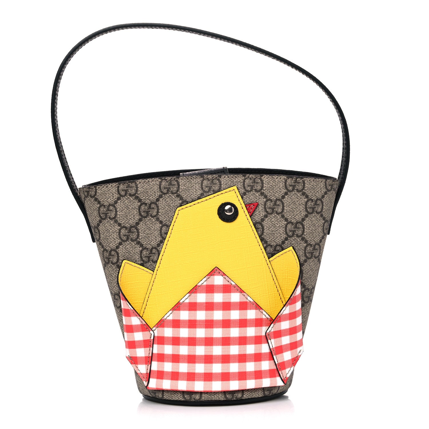 Gucci GG Supreme Monogram Childrens Chick Bucket Bag Black 1 of 4