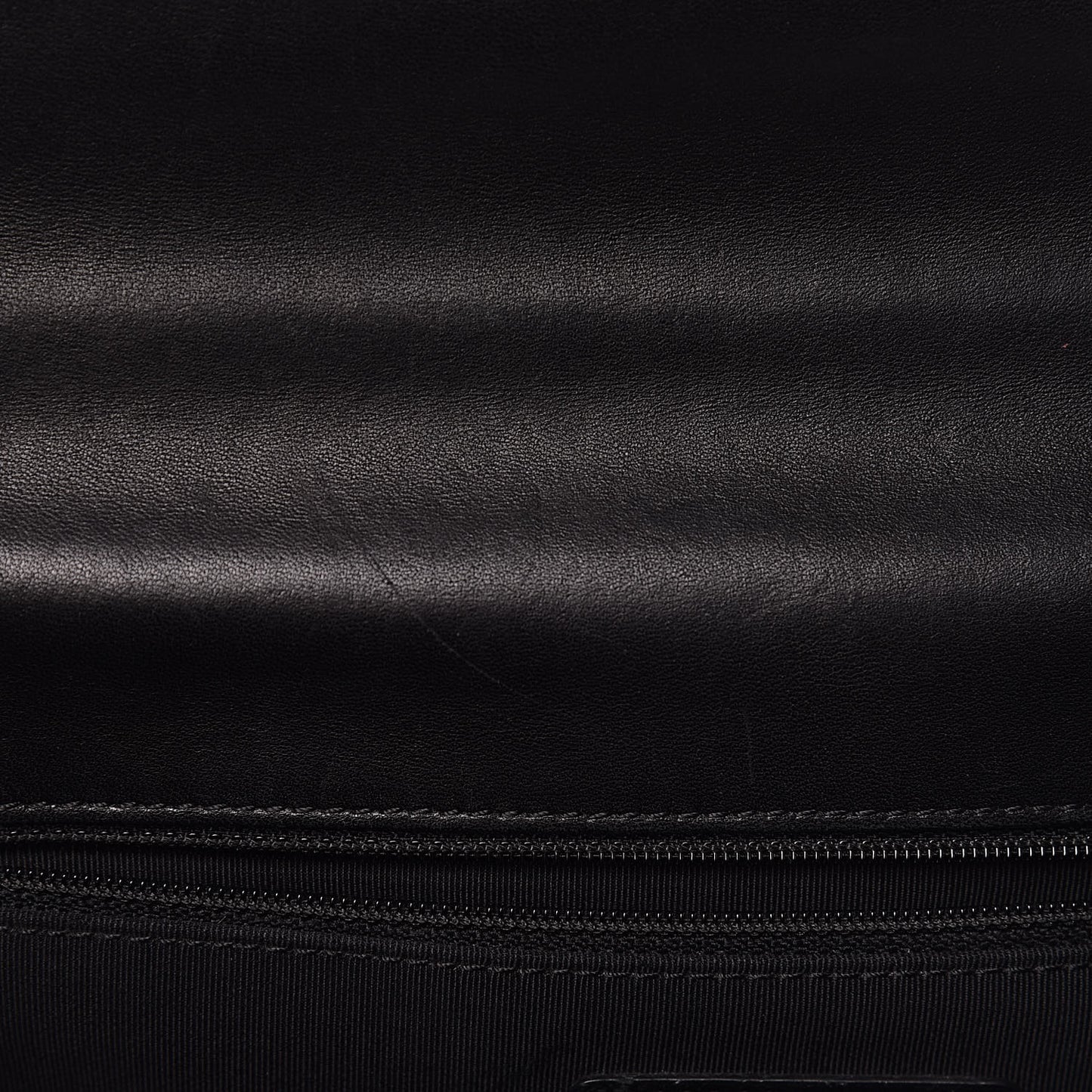 Lambskin Quilted Large Boy Flap Black