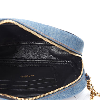 Saint Laurent Denim Matelasse Monogram Mini Lou Camera Bag California Blue 4 of 9
