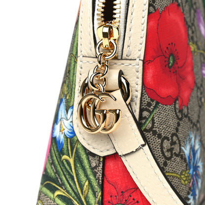 Gucci GG Supreme Monogram Flora Web GG Small Ophidia Dome Shoulder Bag White 10 of 12