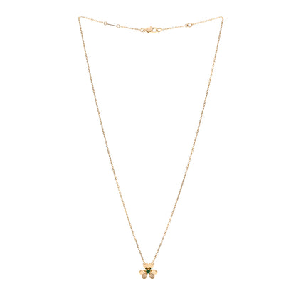 Van Cleef & Arpels 18K Yellow Gold Emerald Mini Frivole Pendant Necklace 3 of 6