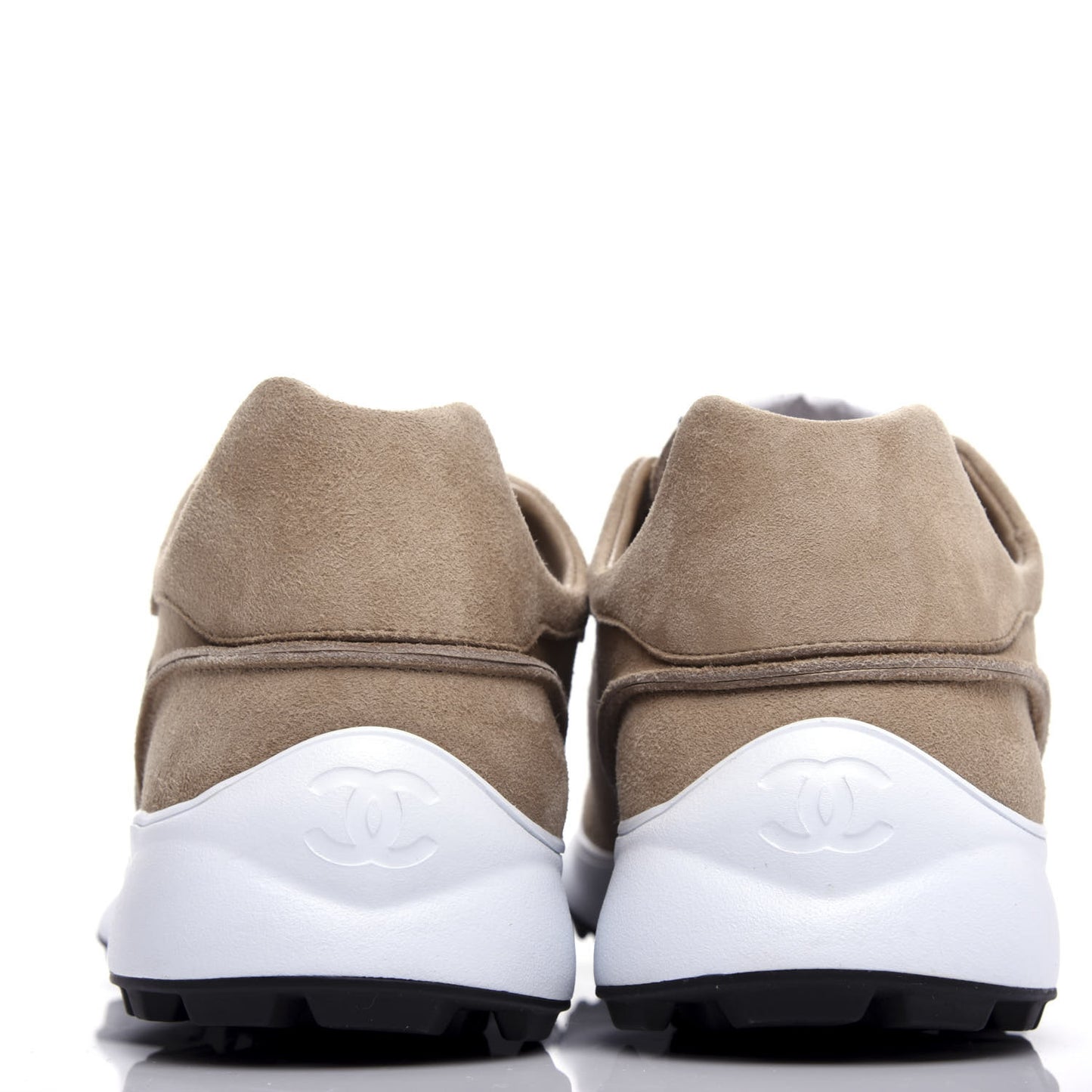 Suede Goatskin CC Sneakers 38.5 Dark Beige