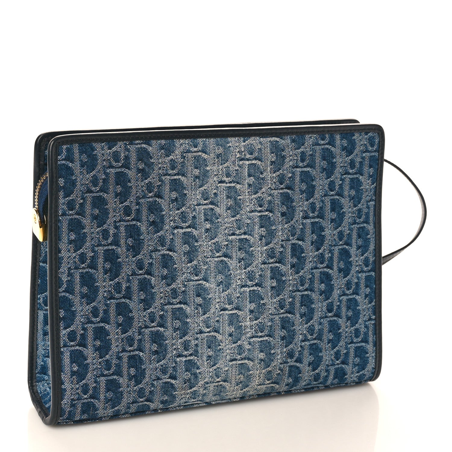 Christian Dior Denim Oblique 30 Montaigne Dea Pouch Blue 3 of 9