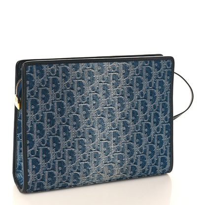 Christian Dior Denim Oblique 30 Montaigne Dea Pouch Blue 3 of 9