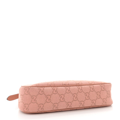 Gucci Monogram Textured Dollar Calfskin Small Ophidia Hobo Cloche Rose Pink 4 of 12