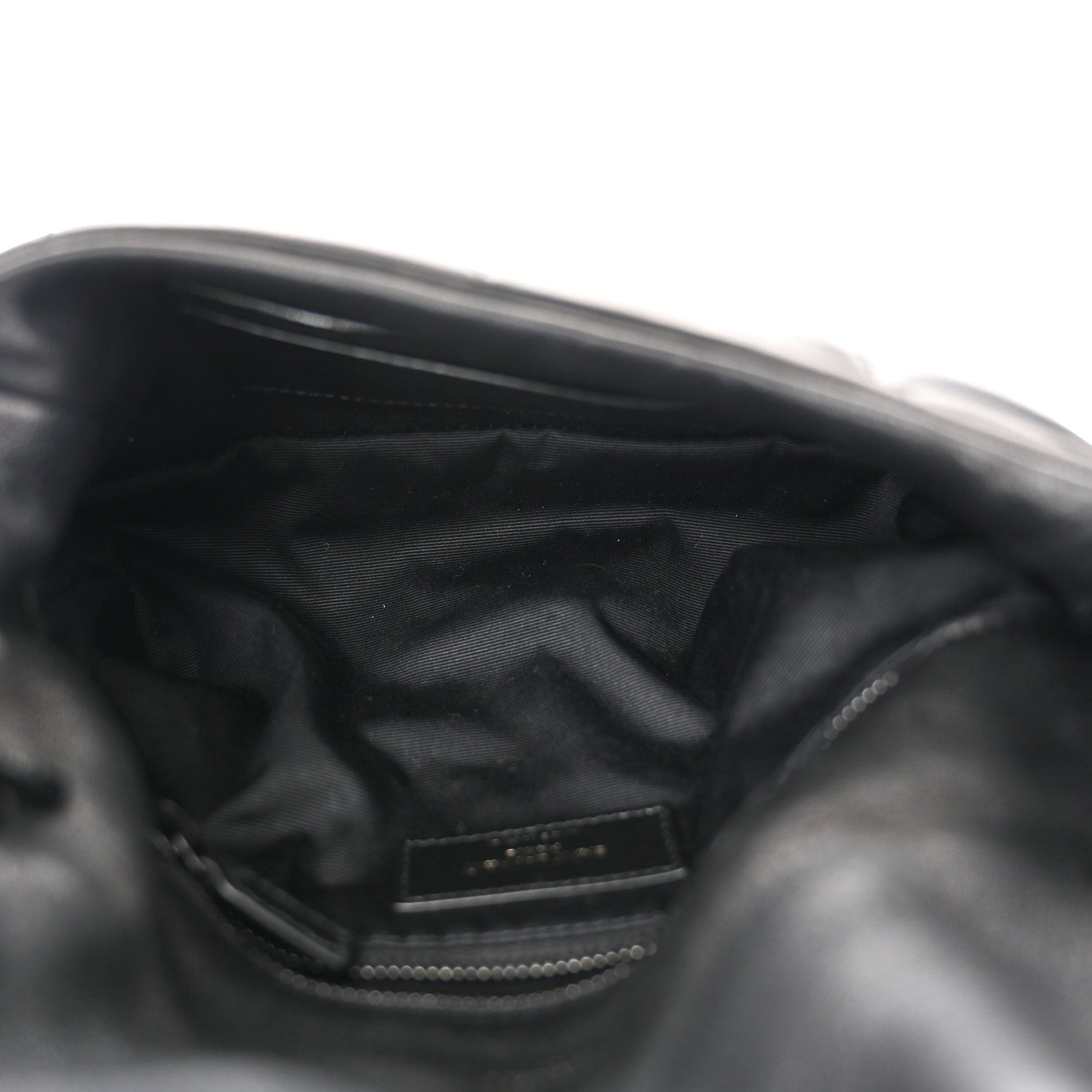 Saint Laurent Lambskin Quilted Toy Loulou Puffer Monogram Monochrome Chain Satchel Black 5 of 10