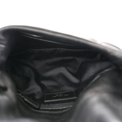 Saint Laurent Lambskin Quilted Toy Loulou Puffer Monogram Monochrome Chain Satchel Black 5 of 10