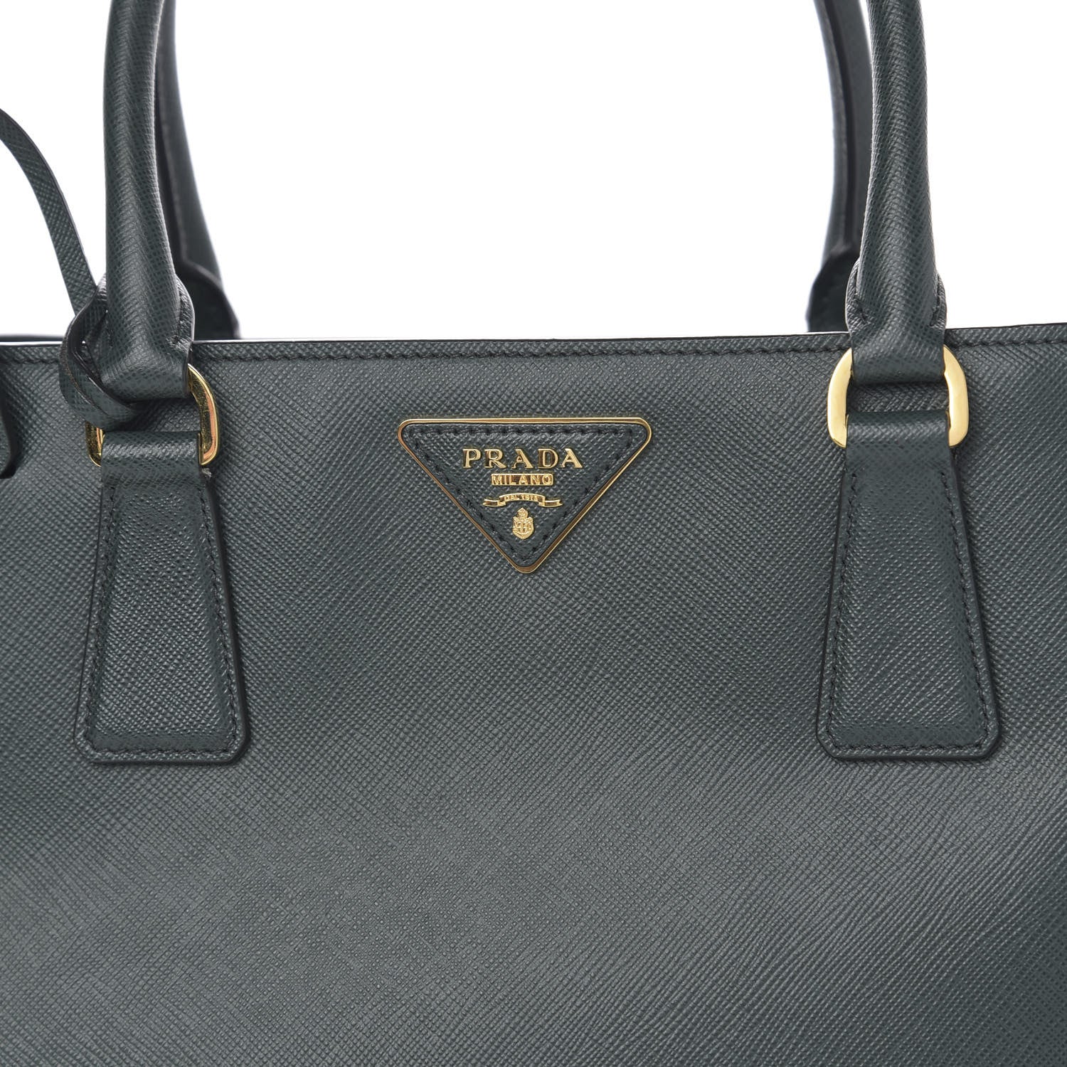 Prada Saffiano Lux Small Tote Smeraldo 9 of 9