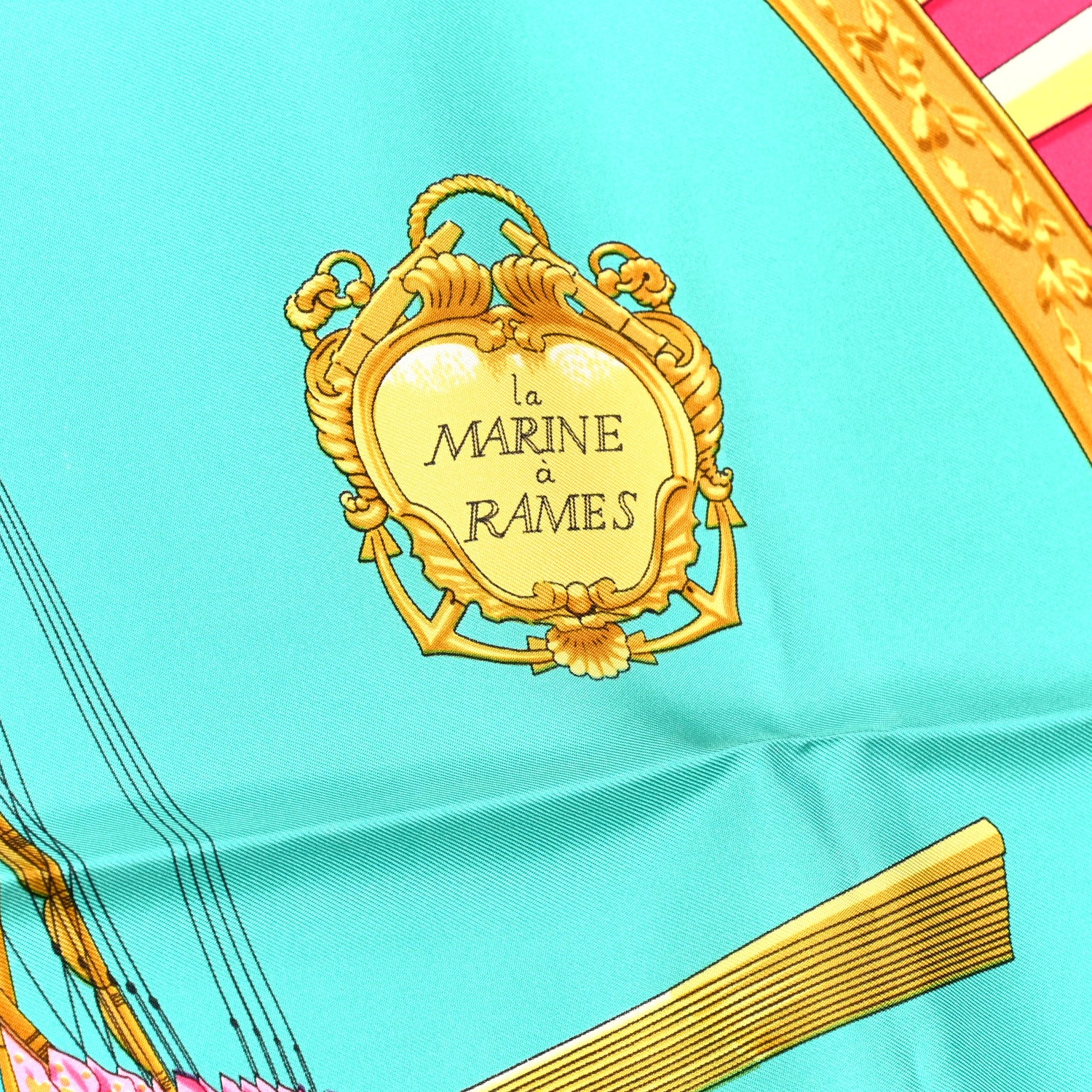 Hermes Silk La Marine A Rames Scarf 90 5 of 6