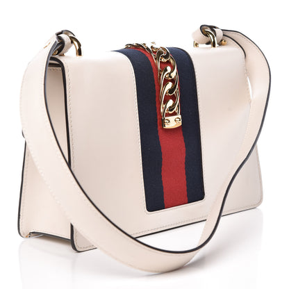 Gucci Calfskin Small Sylvie Shoulder Bag White 3 of 14