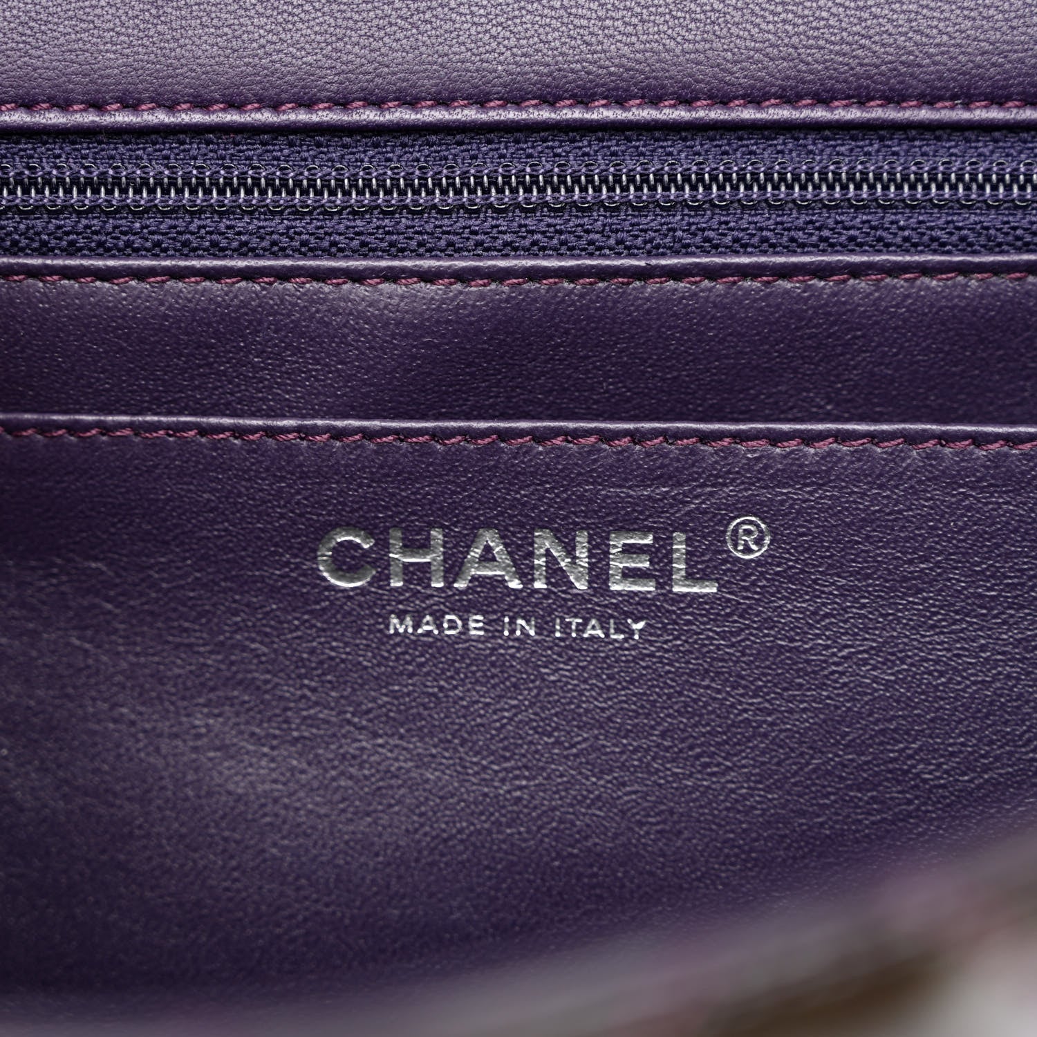 Chanel Patent Quilted Jumbo Single Flap Dark Purple 5 of 10
