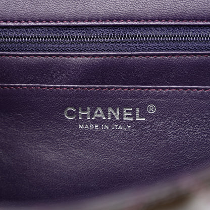 Chanel Patent Quilted Jumbo Single Flap Dark Purple 5 of 10