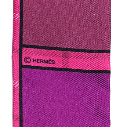 Hermes Silk Camails Twilly Scarf Rouge Violet Marine 3 of 6