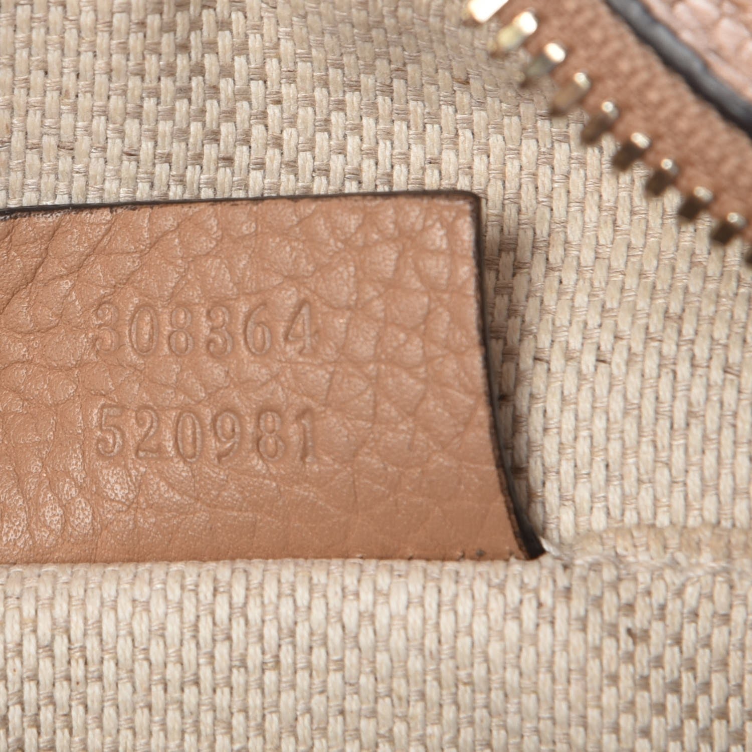Gucci Pebbled Calfskin Small Soho Disco Bag Rose Beige 7 of 7