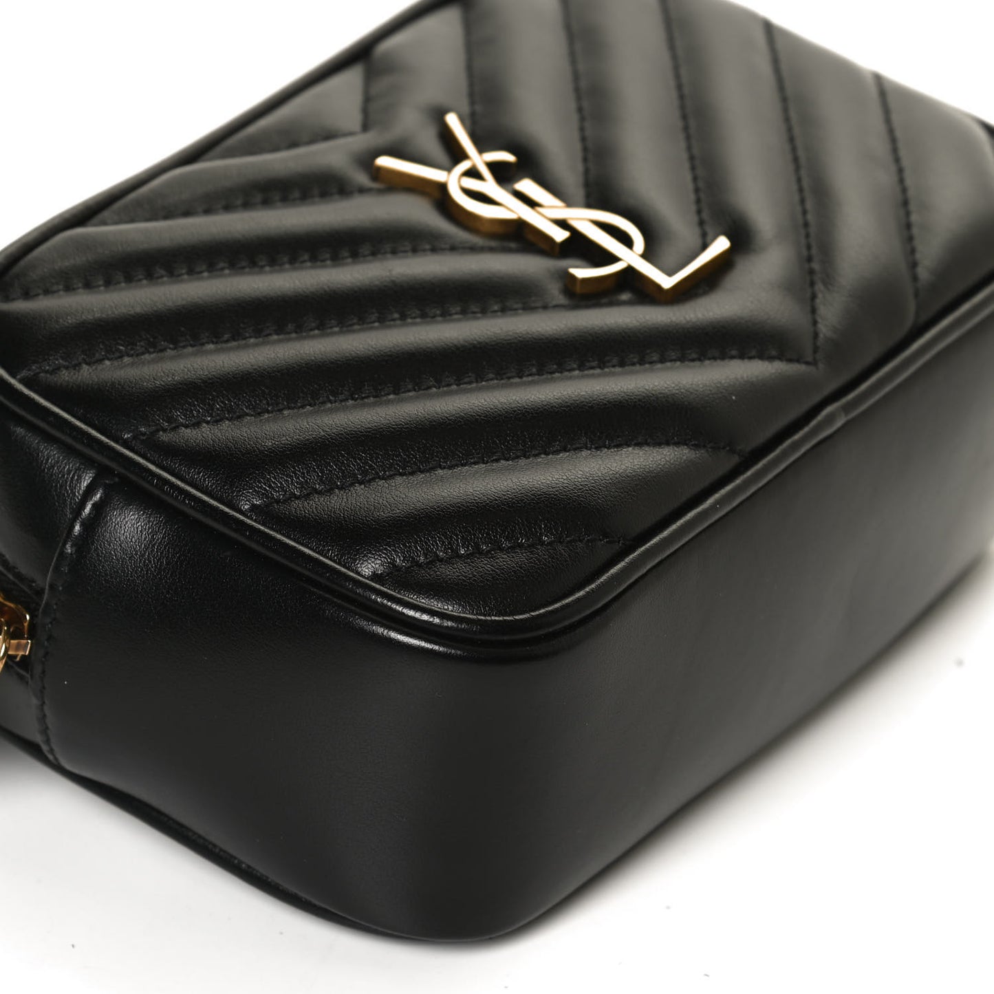 Calfskin Matelasse Monogram Lou Belt Bag Black