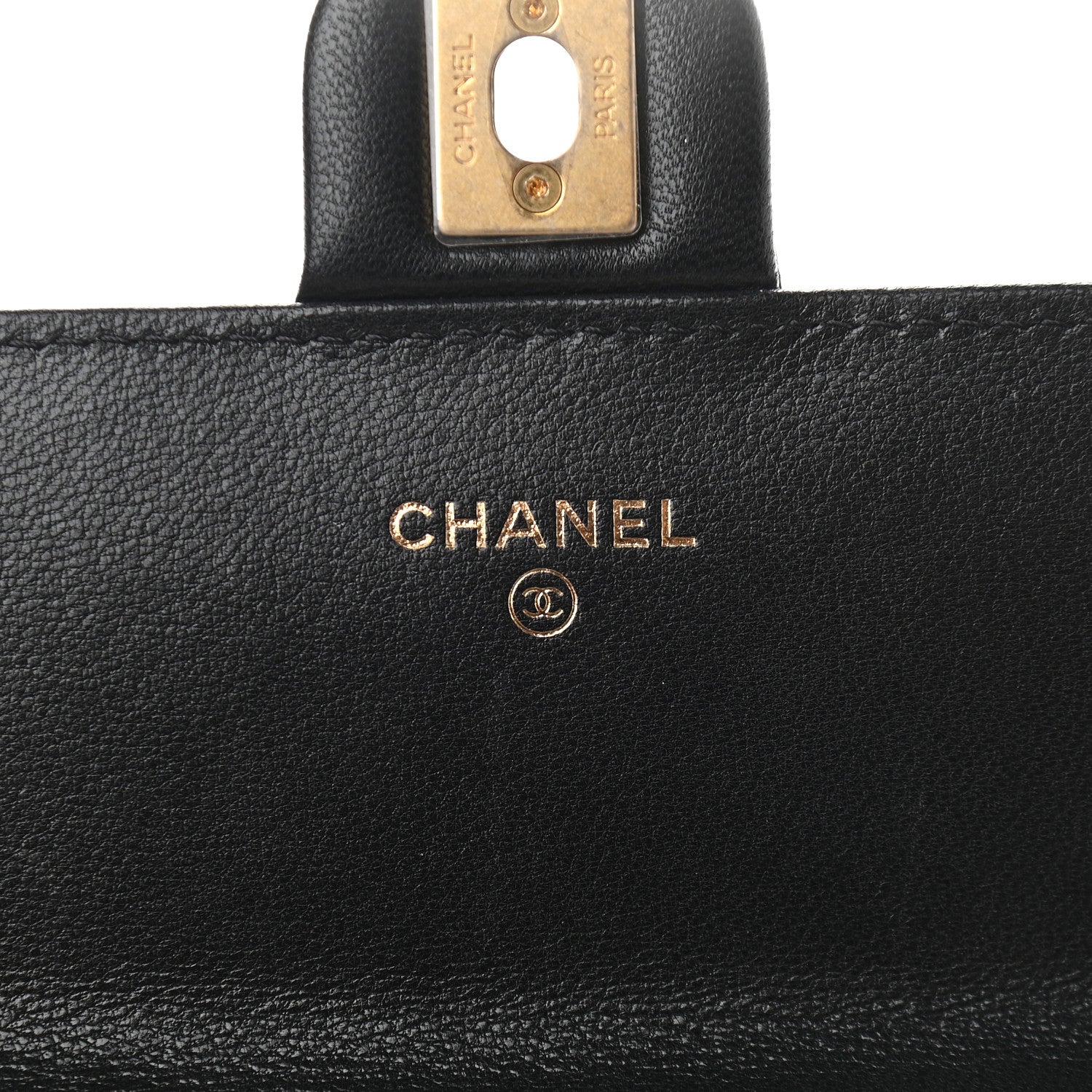 Chanel Goatskin Quilted Chic Pearls Clutch With Chain Black 6 of 10