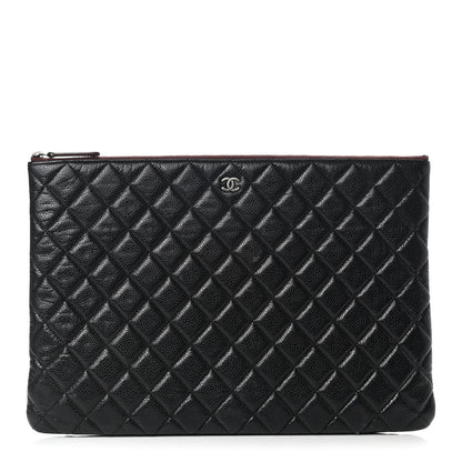 Chanel Caviar Quilted Large Cosmetic Case Black 1 of 10