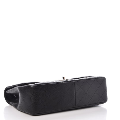 Chanel Caviar Quilted Jumbo Single Flap Black 5 of 9