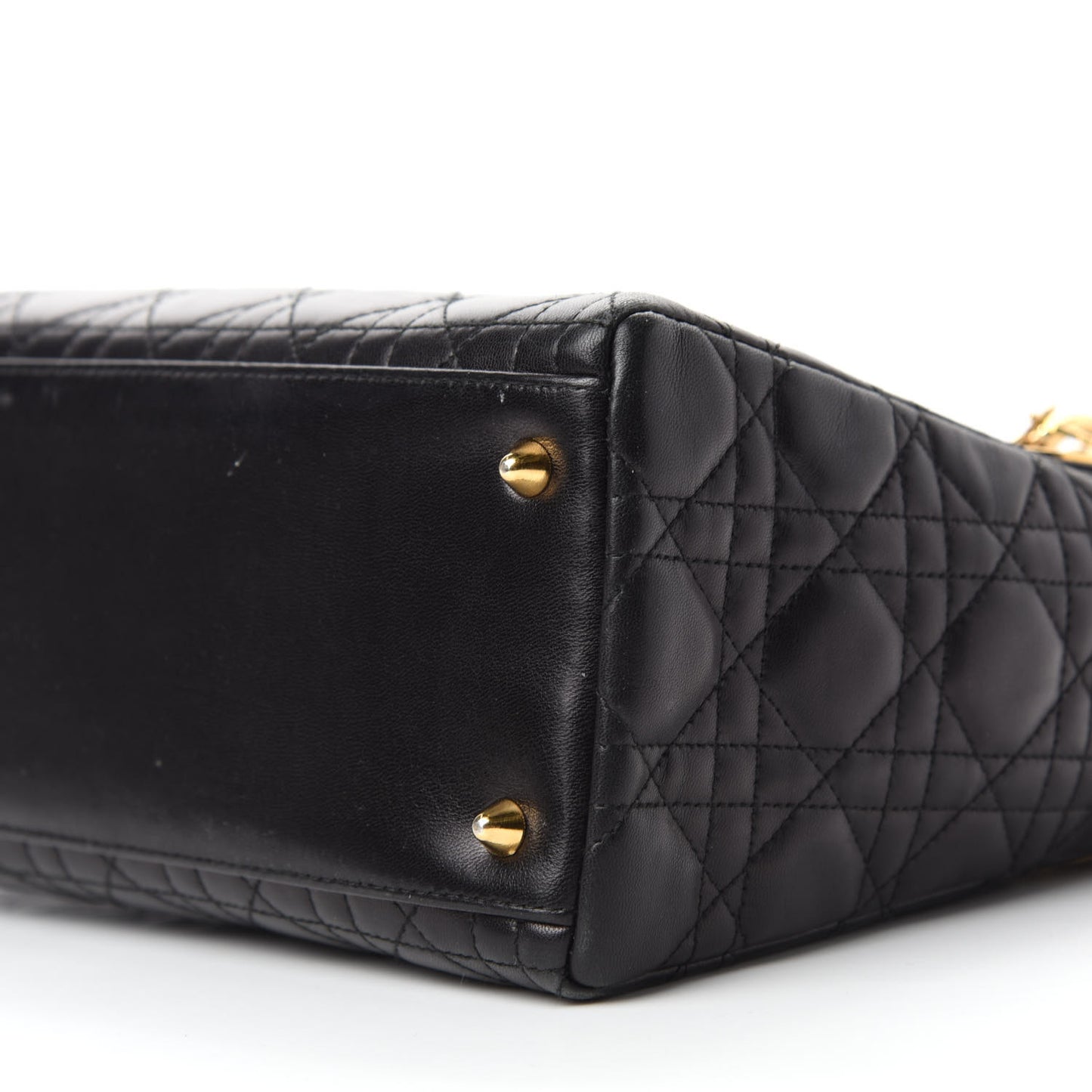 Lambskin Cannage Medium Lady Dior Black