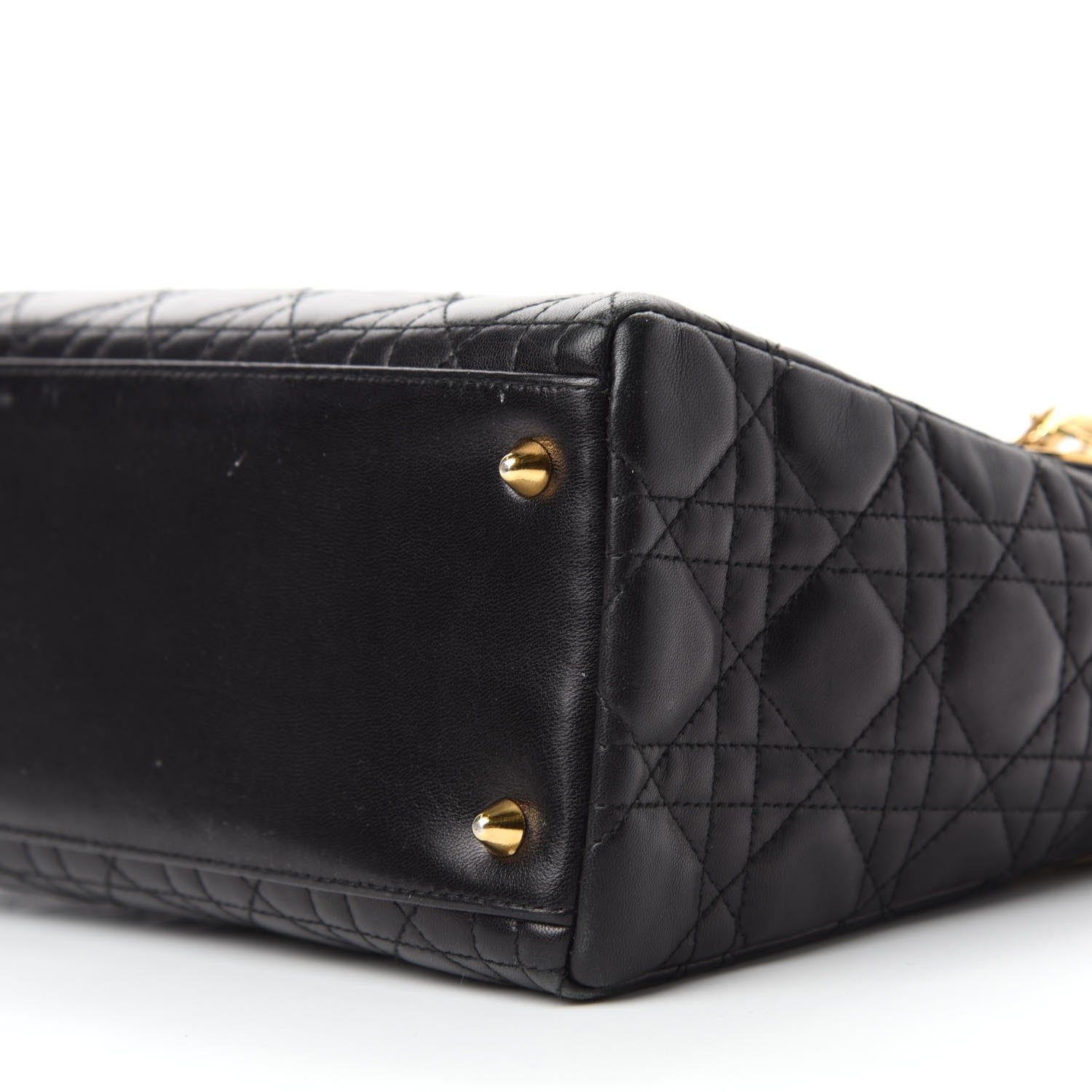 Christian Dior Lambskin Cannage Medium Lady Dior Black 8 of 11