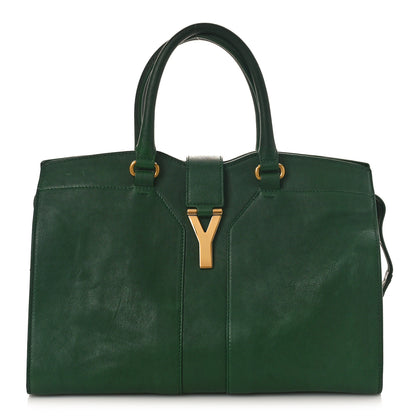 Saint Laurent Sheepskin Medium Cabas ChYc Tartan Green 1 of 10