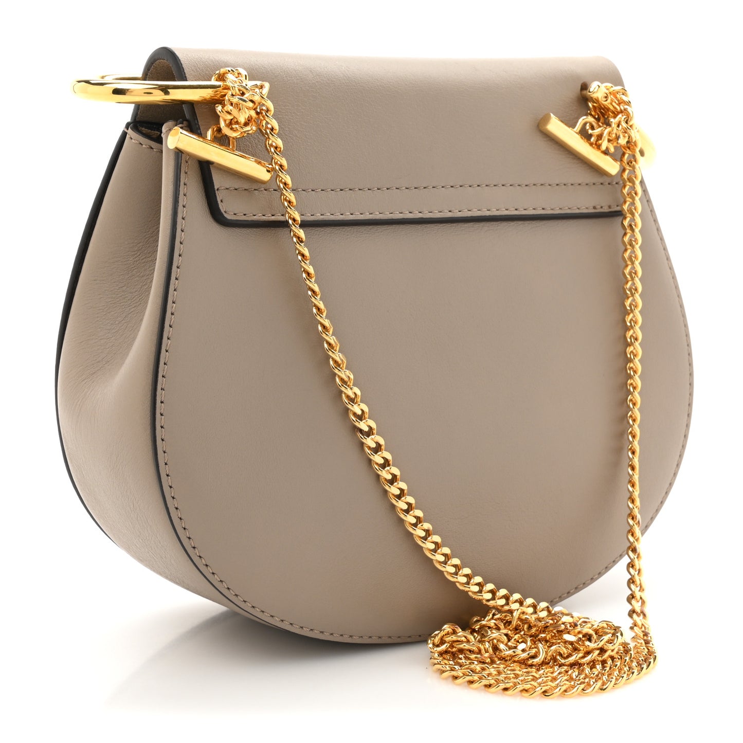 Suede Smooth Calfskin Mini Drew Shoulder Bag Motty Grey